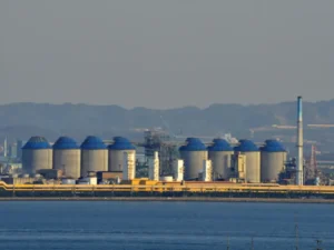 Blast furnace at POSCO or Hyundai Steel plant in South Korea