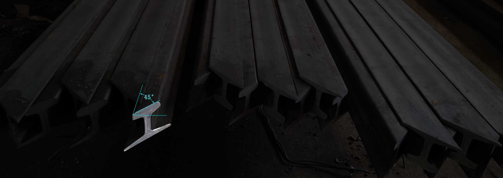 45 degree cutting steel rail