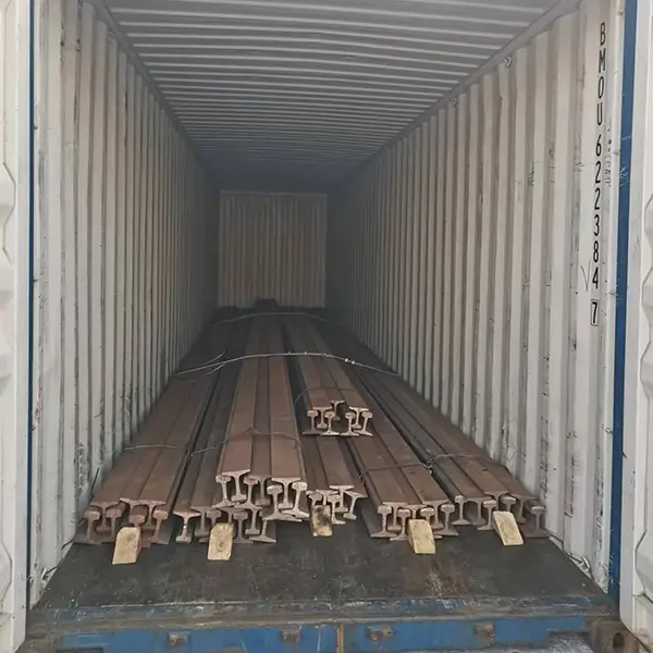 Rail Loaded in Shipping Container