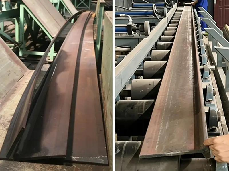 Bulb flat straightness after quenching and tempering